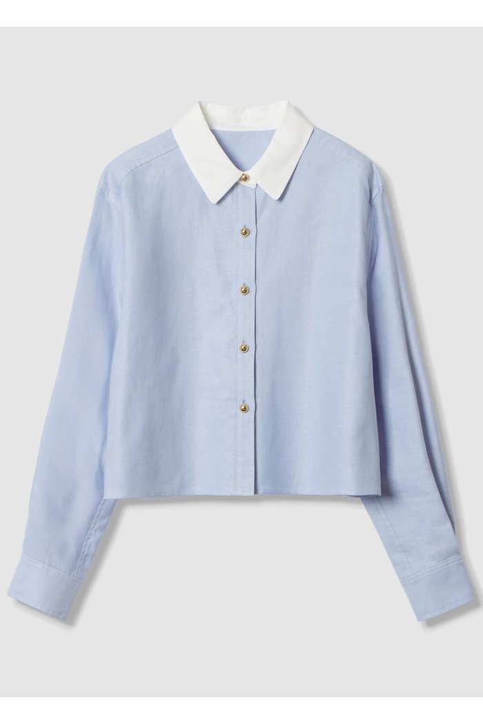 【アルアバイル/allureville】の【LOULOU WILLOUGHBY】クレリックシャツ インテリア・キッズ・メンズ・レディースファッション・服の通販 founy(ファニー) https://founy.com/ ファッション Fashion レディースファッション Fashion for Women トップス・カットソー Cut & Sew Tops シャツ・ブラウス・オフィスカジュアル Elegant Blouses & Button-Ups オックス Oxford Fabric ショート Short, Short Length スリーブ Sleeve, Long Sleeve / Short Sleeve トレンド Trend, Trending Now ロング Long, Long-Length エレガント 上品 Elegant 今季 This Season, Current Season |ID: prp329100004643572 ipo3291000000036129110