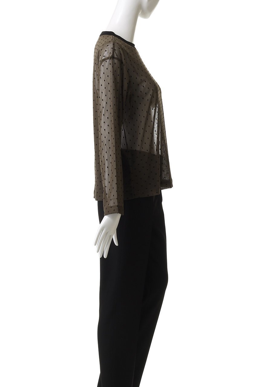 【ミズイロ インド/mizuiro ind】のmesh dots crew neck P/O プルオーバー 人気、トレンドファッション・服の通販 founy(ファニー) 　ファッション　Fashion　レディースファッション　Fashion for Women　トップス・カットソー　Cut & Sew Tops　シャツ・ブラウス・オフィスカジュアル　Elegant Blouses & Button-Ups　カジュアルプルオーバー・ニットトップス　Pullovers & Knit Tops / Casual Pullovers　2025年　2025　2025-2026秋冬・A/W　Autumn/Winter 2025–26 AW25–26　おすすめ　Recommended / Our Picks　インナー　Innerwear　シンプル　Simple, Minimal　スラックス　Slacks, Dress Pants　スリーブ　Sleeve, Long Sleeve / Short Sleeve　デニム　Denim, Jeans Material　トレンド　Trend, Trending Now　ドット　Polka Dot, Dot Pattern　フェミニン　Feminine, Girly　メッシュ　Mesh, Net Fabric　ロング　Long, Long-Length　A/W・秋冬　Autumn/Winter　other-3|ID: prp329100004643573 ipo3291000000033498037