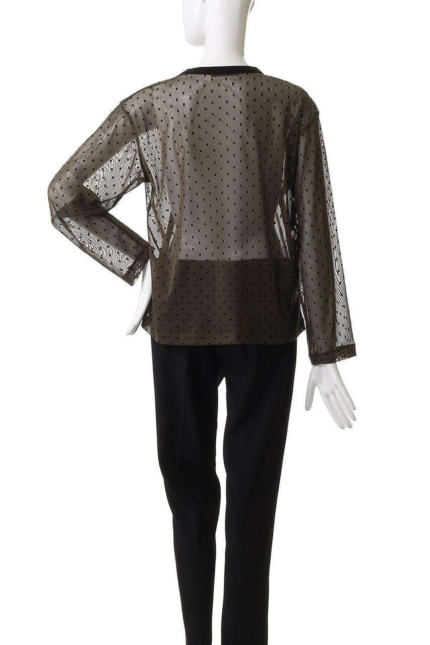 【ミズイロ インド/mizuiro ind】のmesh dots crew neck P/O プルオーバー 人気、トレンドファッション・服の通販 founy(ファニー) 　ファッション　Fashion　レディースファッション　Fashion for Women　トップス・カットソー　Cut & Sew Tops　シャツ・ブラウス・オフィスカジュアル　Elegant Blouses & Button-Ups　カジュアルプルオーバー・ニットトップス　Pullovers & Knit Tops / Casual Pullovers　2025年　2025　2025-2026秋冬・A/W　Autumn/Winter 2025–26 AW25–26　おすすめ　Recommended / Our Picks　インナー　Innerwear　シンプル　Simple, Minimal　スラックス　Slacks, Dress Pants　スリーブ　Sleeve, Long Sleeve / Short Sleeve　デニム　Denim, Jeans Material　トレンド　Trend, Trending Now　ドット　Polka Dot, Dot Pattern　フェミニン　Feminine, Girly　メッシュ　Mesh, Net Fabric　ロング　Long, Long-Length　A/W・秋冬　Autumn/Winter　other-4|ID: prp329100004643573 ipo3291000000033498038