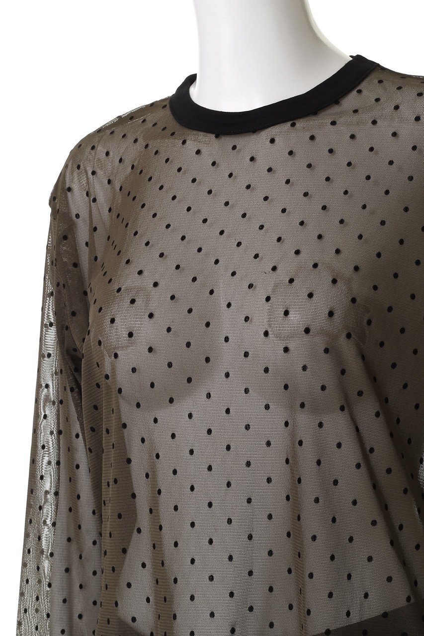 【ミズイロ インド/mizuiro ind】のmesh dots crew neck P/O プルオーバー 人気、トレンドファッション・服の通販 founy(ファニー) 　ファッション　Fashion　レディースファッション　Fashion for Women　トップス・カットソー　Cut & Sew Tops　シャツ・ブラウス・オフィスカジュアル　Elegant Blouses & Button-Ups　カジュアルプルオーバー・ニットトップス　Pullovers & Knit Tops / Casual Pullovers　2025年　2025　2025-2026秋冬・A/W　Autumn/Winter 2025–26 AW25–26　おすすめ　Recommended / Our Picks　インナー　Innerwear　シンプル　Simple, Minimal　スラックス　Slacks, Dress Pants　スリーブ　Sleeve, Long Sleeve / Short Sleeve　デニム　Denim, Jeans Material　トレンド　Trend, Trending Now　ドット　Polka Dot, Dot Pattern　フェミニン　Feminine, Girly　メッシュ　Mesh, Net Fabric　ロング　Long, Long-Length　A/W・秋冬　Autumn/Winter　other-5|ID: prp329100004643573 ipo3291000000033498039