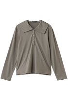【ミズイロ インド/mizuiro ind】のwide collar polo shirt シャツ 人気、トレンドファッション・服の通販 founy(ファニー) ファッション Fashion レディースファッション Fashion for Women トップス・カットソー Cut & Sew Tops シャツ・ブラウス・オフィスカジュアル Elegant Blouses & Button-Ups ポロシャツ・きれいめカジュアル Smart-Casual Polo Tops 2025年 2025 2025-2026秋冬・A/W Autumn/Winter 2025–26 AW25–26 コンパクト Compact, Small Size シンプル Simple, Minimal トレンド Trend, Trending Now ビッグ Big, Oversized ボトム Bottoms, Lower Wear ポロシャツ Polo Shirt, Collared Tee A/W・秋冬 Autumn/Winter thumbnail gray|ID: prp329100004643574 ipo3291000000033498043