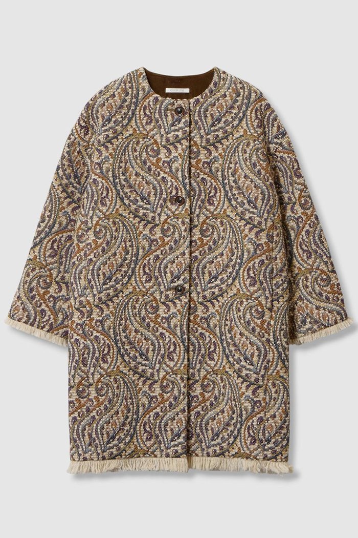 【ハウス オブ ロータス/HOUSE OF LOTUS】のペイズリージャカードコート インテリア・キッズ・メンズ・レディースファッション・服の通販 founy(ファニー) https://founy.com/ ファッション Fashion レディースファッション Fashion for Women アウター Coat / Outerwear Collection コート・ロングコート・ピーコート Long Coats, Peacoats & More 2025年 2025 2025-2026秋冬・A/W Autumn/Winter 2025–26 AW25–26 ジャカード／ジャガード Jacquard, Woven Pattern フリンジ Fringe, Tassel ベロア Velour, Soft Velvet ペイズリー Paisley, Ethnic Pattern ミドル Middle Length, Mid Height ロング Long, Long-Length A/W・秋冬 Autumn/Winter |ID: prp329100004643577 ipo3291000000033498065