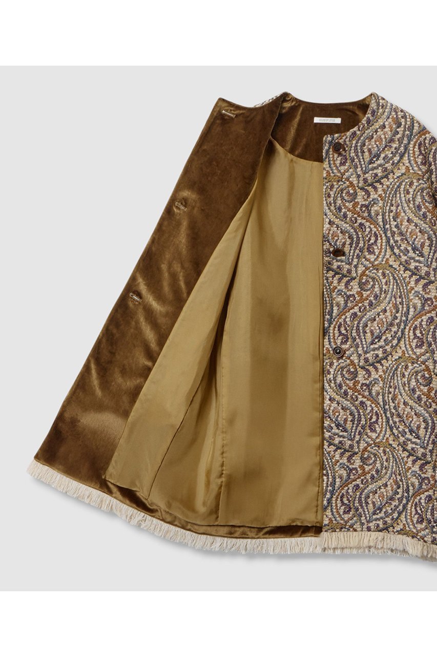 【ハウス オブ ロータス/HOUSE OF LOTUS】のペイズリージャカードコート 人気、トレンドファッション・服の通販 founy(ファニー) 　ファッション　Fashion　レディースファッション　Fashion for Women　アウター　Coat / Outerwear Collection　コート・ロングコート・ピーコート　Long Coats, Peacoats & More　2025年　2025　2025-2026秋冬・A/W　Autumn/Winter 2025–26 AW25–26　ジャカード／ジャガード　Jacquard, Woven Pattern　フリンジ　Fringe, Tassel　ベロア　Velour, Soft Velvet　ペイズリー　Paisley, Ethnic Pattern　ミドル　Middle Length, Mid Height　ロング　Long, Long-Length　A/W・秋冬　Autumn/Winter　other-6|ID: prp329100004643577 ipo3291000000033498071