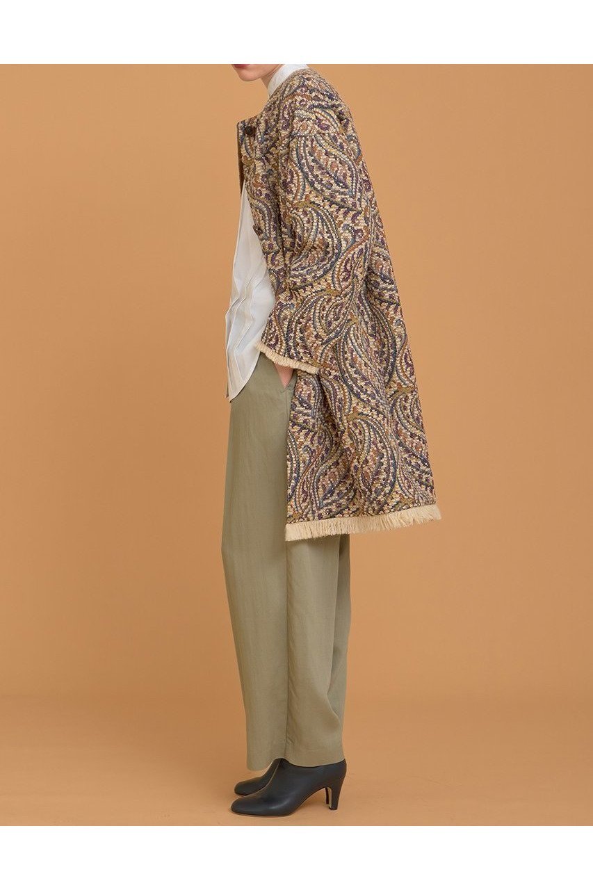 【ハウス オブ ロータス/HOUSE OF LOTUS】のペイズリージャカードコート 人気、トレンドファッション・服の通販 founy(ファニー) 　ファッション　Fashion　レディースファッション　Fashion for Women　アウター　Coat / Outerwear Collection　コート・ロングコート・ピーコート　Long Coats, Peacoats & More　2025年　2025　2025-2026秋冬・A/W　Autumn/Winter 2025–26 AW25–26　ジャカード／ジャガード　Jacquard, Woven Pattern　フリンジ　Fringe, Tassel　ベロア　Velour, Soft Velvet　ペイズリー　Paisley, Ethnic Pattern　ミドル　Middle Length, Mid Height　ロング　Long, Long-Length　A/W・秋冬　Autumn/Winter　other-8|ID: prp329100004643577 ipo3291000000033498073