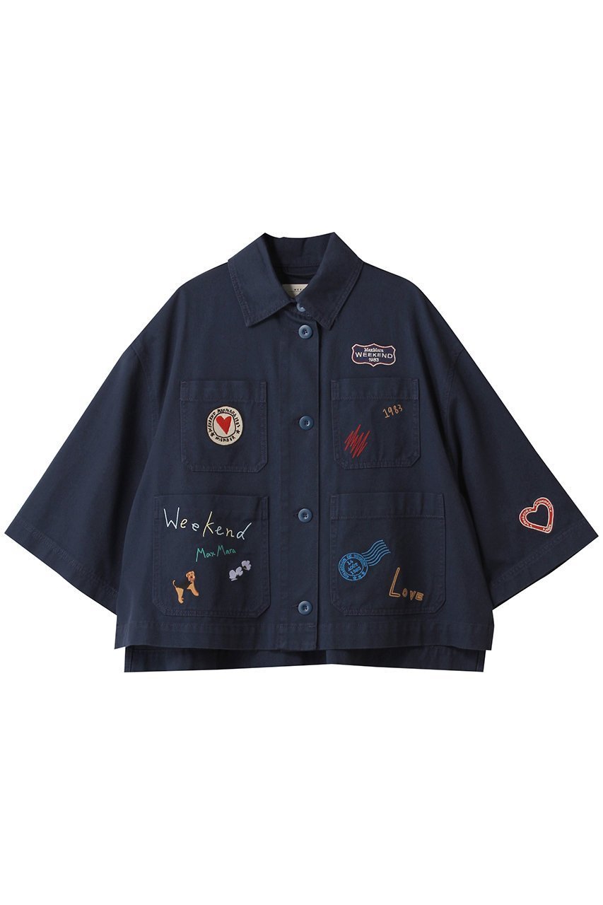 【マックスマーラ/Max Mara】の【Weekend Max Mara】ASSUAN ジャケット インテリア・キッズ・メンズ・レディースファッション・服の通販 founy(ファニー) 　ファッション　Fashion　レディースファッション　Fashion for Women　アウター　Coat / Outerwear Collection　レディースジャケット・軽アウター　Jackets　ブルゾンジャケット・スポーティアウター　Blouson Jackets　2025年　2025　2025-2026秋冬・A/W　Autumn/Winter 2025–26 AW25–26　コンパクト　Compact, Small Size　ジャケット　Jacket, Outerwear　スリット　Slit, Slit Detail　デニム　Denim, Jeans Material　トレンド　Trend, Trending Now　ブルゾン　Blouson, Bomber Jacket　モチーフ　Motif, Design Theme　A/W・秋冬　Autumn/Winter　ウルトラマリン|ID: prp329100004643579 ipo3291000000033498085