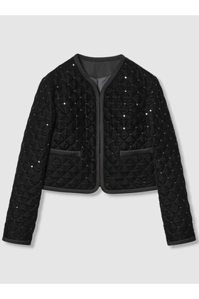【アルアバイル/allureville】 【LOULOU WILLOUGHBY】ベロアキルティングショートジャケット人気、トレンドファッション・服の通販 founy(ファニー) ファッション Fashion レディースファッション Fashion for Women アウター Coat / Outerwear Collection レディースジャケット・軽アウター Jackets 2025年 2025 2025-2026秋冬・A/W Autumn/Winter 2025–26 AW25–26 キルティング Quilted, Quilting ジャケット Jacket, Outerwear スパンコール Sequins, Sequin Embellishment トリミング Trimming, Decorative Edge フォルム Silhouette, Form ベロア Velour, Soft Velvet ポケット Pocket, Pocket Detail ラグジュアリー Luxury, Elegant A/W・秋冬 Autumn/Winter |ID:prp329100004643581