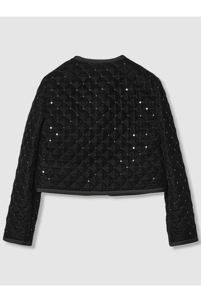 【アルアバイル/allureville】の【LOULOU WILLOUGHBY】ベロアキルティングショートジャケット 人気、トレンドファッション・服の通販 founy(ファニー) 　ファッション　Fashion　レディースファッション　Fashion for Women　アウター　Coat / Outerwear Collection　レディースジャケット・軽アウター　Jackets　2025年　2025　2025-2026秋冬・A/W　Autumn/Winter 2025–26 AW25–26　キルティング　Quilted, Quilting　ジャケット　Jacket, Outerwear　スパンコール　Sequins, Sequin Embellishment　トリミング　Trimming, Decorative Edge　フォルム　Silhouette, Form　ベロア　Velour, Soft Velvet　ポケット　Pocket, Pocket Detail　ラグジュアリー　Luxury, Elegant　A/W・秋冬　Autumn/Winter　other-2|ID: prp329100004643581 ipo3291000000033498102
