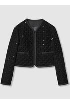 【アルアバイル/allureville】の【LOULOU WILLOUGHBY】ベロアキルティングショートジャケット ブラック|ID: prp329100004643581 ipo3291000000036027794