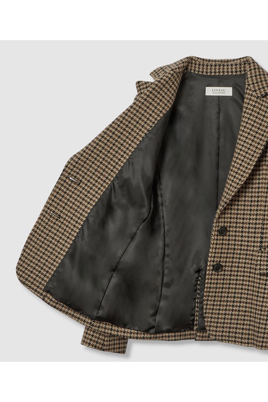 【アルアバイル/allureville】の【LOULOU WILLOUGHBY】ガンクラブチェックシングルジャケット 人気、トレンドファッション・服の通販 founy(ファニー) 　ファッション　Fashion　レディースファッション　Fashion for Women　アウター　Coat / Outerwear Collection　レディースジャケット・軽アウター　Jackets　2025年　2025　2025-2026秋冬・A/W　Autumn/Winter 2025–26 AW25–26　おすすめ　Recommended / Our Picks　インナー　Innerwear　ジャケット　Jacket, Outerwear　セットアップ　Set-Up, Coordinated Outfit　チェック　Check, Plaid, Tartan　フェミニン　Feminine, Girly　フリル　Frill, Ruffle　マニッシュ　Mannish, Boyish　レース　Lace, Lace Fabric　ワイド　Wide, Wide Fit　今季　This Season, Current Season　A/W・秋冬　Autumn/Winter　other-7|ID: prp329100004643582 ipo3291000000033498117