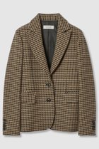 【アルアバイル/allureville】の【LOULOU WILLOUGHBY】ガンクラブチェックシングルジャケット ブラウン|ID: prp329100004643582 ipo3291000000036203387