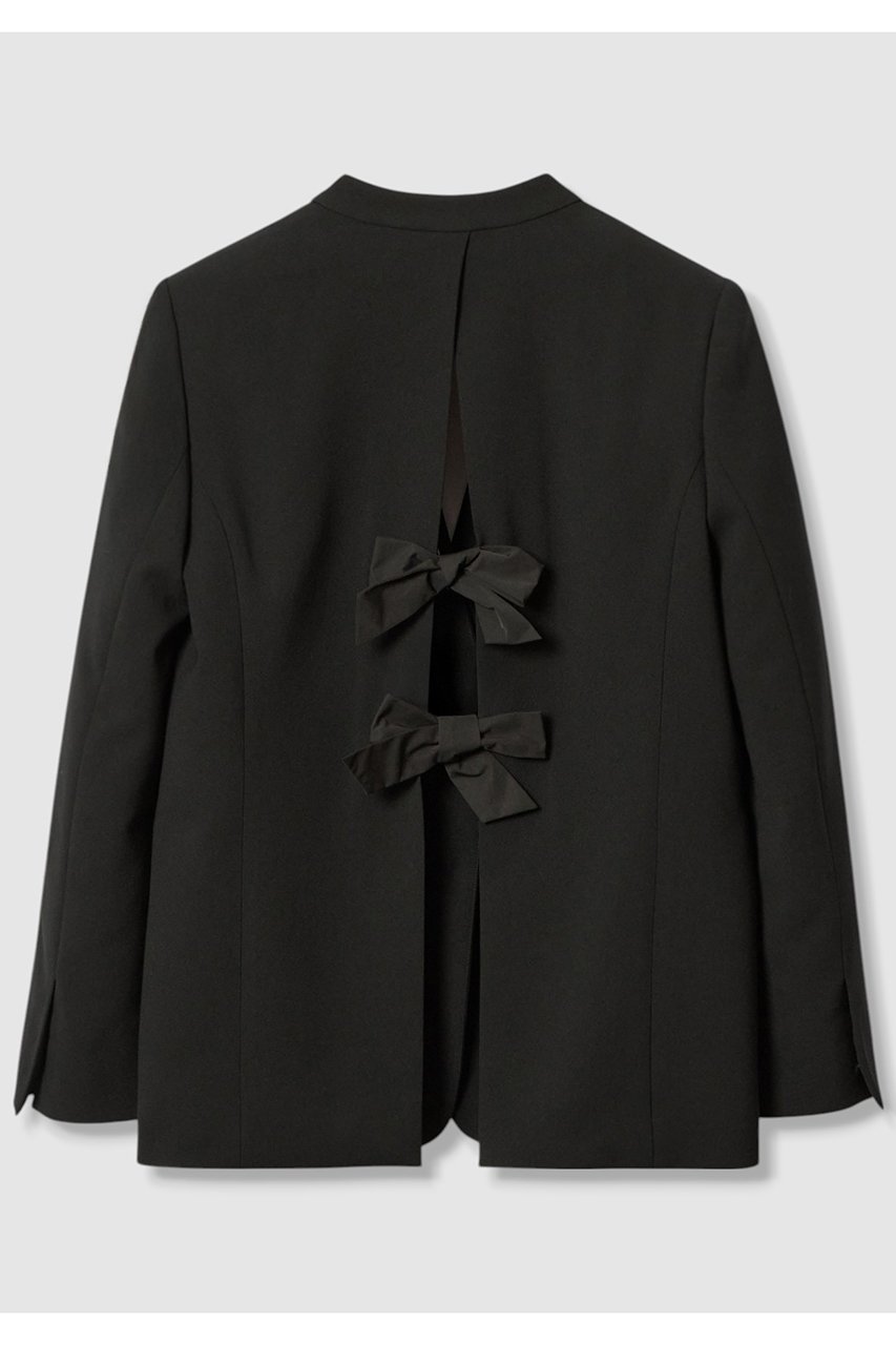 【アルアバイル/allureville】の【LOULOU WILLOUGHBY】ダブルクロスノーカラーリボンジャケット 人気、トレンドファッション・服の通販 founy(ファニー) 　ファッション　Fashion　レディースファッション　Fashion for Women　アウター　Coat / Outerwear Collection　レディースジャケット・軽アウター　Jackets　2025年　2025　2025-2026秋冬・A/W　Autumn/Winter 2025–26 AW25–26　おすすめ　Recommended / Our Picks　ジャケット　Jacket, Outerwear　スリット　Slit, Slit Detail　セットアップ　Set-Up, Coordinated Outfit　タフタ　Taffeta, Structured Fabric　ダブル　Double, Double-Breasted　マニッシュ　Mannish, Boyish　ミニスカート　Mini Skirt, Short Skirt　リボン　Ribbon, Bow　A/W・秋冬　Autumn/Winter　other-2|ID: prp329100004643583 ipo3291000000033498122