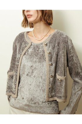 【アルアバイル/allureville】のベロアニットジャケット 人気、トレンドファッション・服の通販 founy(ファニー) ファッション Fashion レディースファッション Fashion for Women アウター Coat / Outerwear Collection レディースジャケット・軽アウター Jackets おすすめ Recommended / Our Picks アンサンブル Ensemble Set インナー Innerwear ジャケット Jacket, Outerwear タンク Tank Top, Sleeveless Top ベルベット Velvet, Velvety ベロア Velour, Soft Velvet |ID:prp329100004643584