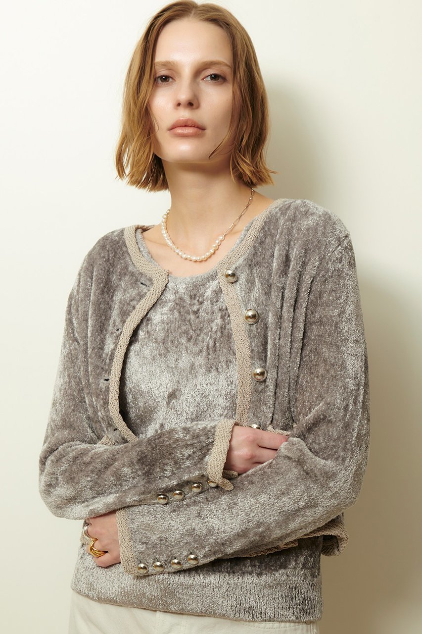 【アルアバイル/allureville】のベロアニットジャケット 人気、トレンドファッション・服の通販 founy(ファニー) 　ファッション　Fashion　レディースファッション　Fashion for Women　アウター　Coat / Outerwear Collection　レディースジャケット・軽アウター　Jackets　2025年　2025　2025-2026秋冬・A/W　Autumn/Winter 2025–26 AW25–26　おすすめ　Recommended / Our Picks　アンサンブル　Ensemble Set　インナー　Innerwear　ジャケット　Jacket, Outerwear　タンク　Tank Top, Sleeveless Top　ベルベット　Velvet, Velvety　ベロア　Velour, Soft Velvet　A/W・秋冬　Autumn/Winter　other-3|ID: prp329100004643584 ipo3291000000033498132