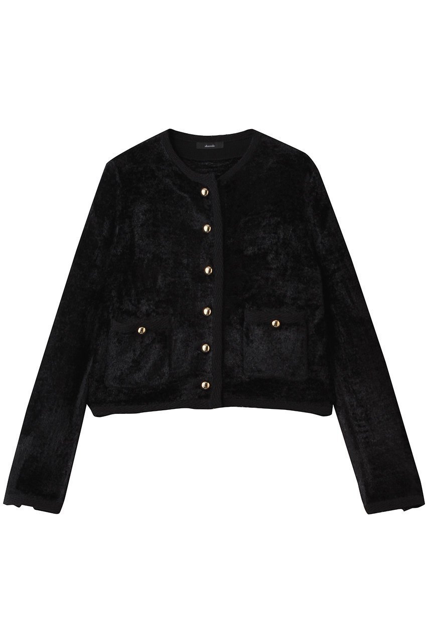 【アルアバイル/allureville】のベロアニットジャケット インテリア・キッズ・メンズ・レディースファッション・服の通販 founy(ファニー) 　ファッション　Fashion　レディースファッション　Fashion for Women　アウター　Coat / Outerwear Collection　レディースジャケット・軽アウター　Jackets　おすすめ　Recommended / Our Picks　アンサンブル　Ensemble Set　インナー　Innerwear　ジャケット　Jacket, Outerwear　タンク　Tank Top, Sleeveless Top　ベルベット　Velvet, Velvety　ベロア　Velour, Soft Velvet　ブラック|ID: prp329100004643584 ipo3291000000034176632