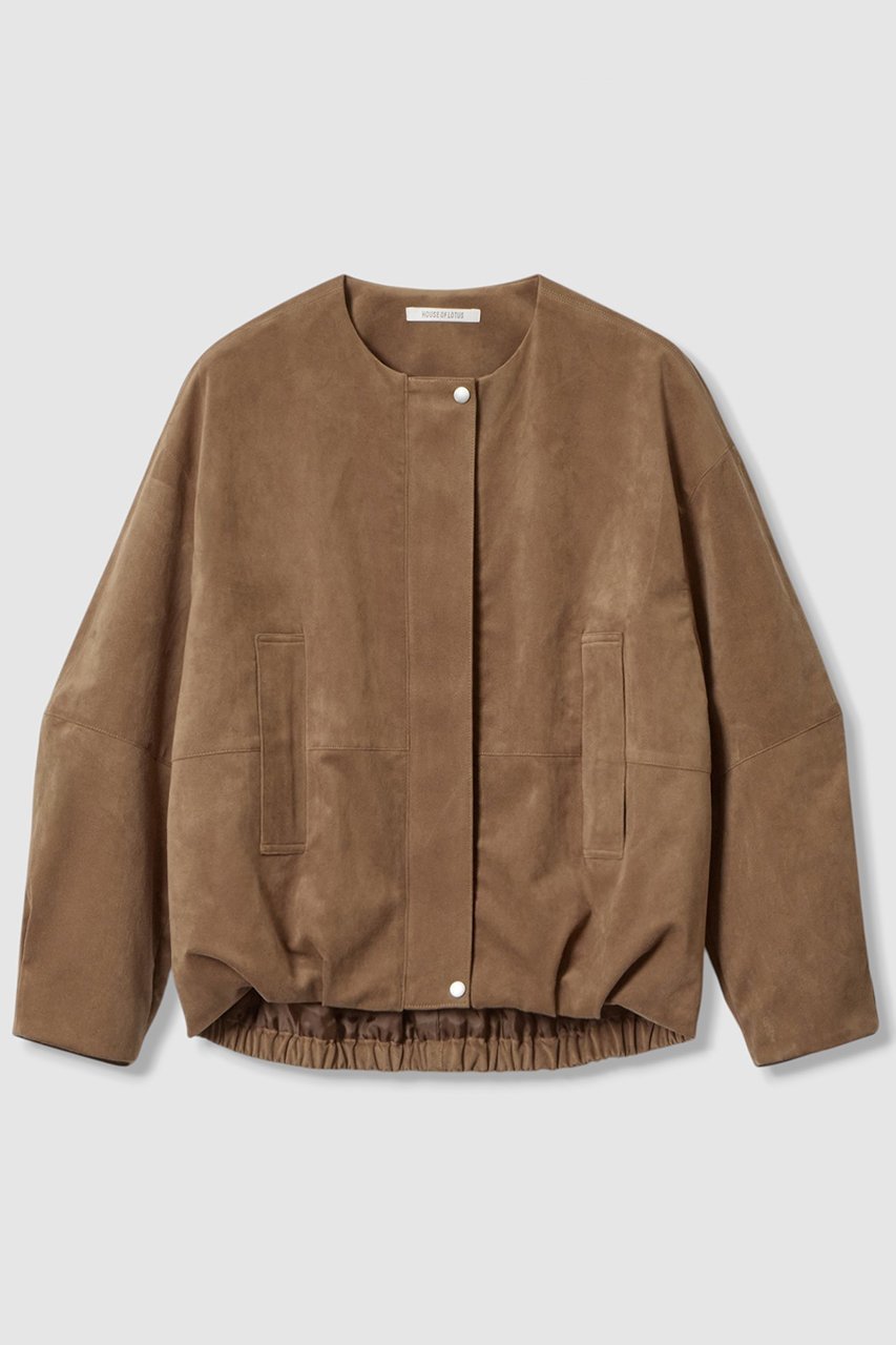 【ハウス オブ ロータス/HOUSE OF LOTUS】のフェイクスエードバルーンブルゾン インテリア・キッズ・メンズ・レディースファッション・服の通販 founy(ファニー) 　ファッション　Fashion　レディースファッション　Fashion for Women　アウター　Coat / Outerwear Collection　レディースジャケット・軽アウター　Jackets　ブルゾンジャケット・スポーティアウター　Blouson Jackets　2025年　2025　2025-2026秋冬・A/W　Autumn/Winter 2025–26 AW25–26　ギャザー　Gathered, Ruffled　ジャケット　Jacket, Outerwear　バルーン　Balloon, Balloon Silhouette　フロント　Front, Front Design　ブルゾン　Blouson, Bomber Jacket　A/W・秋冬　Autumn/Winter　キャメル|ID: prp329100004643588 ipo3291000000033498157