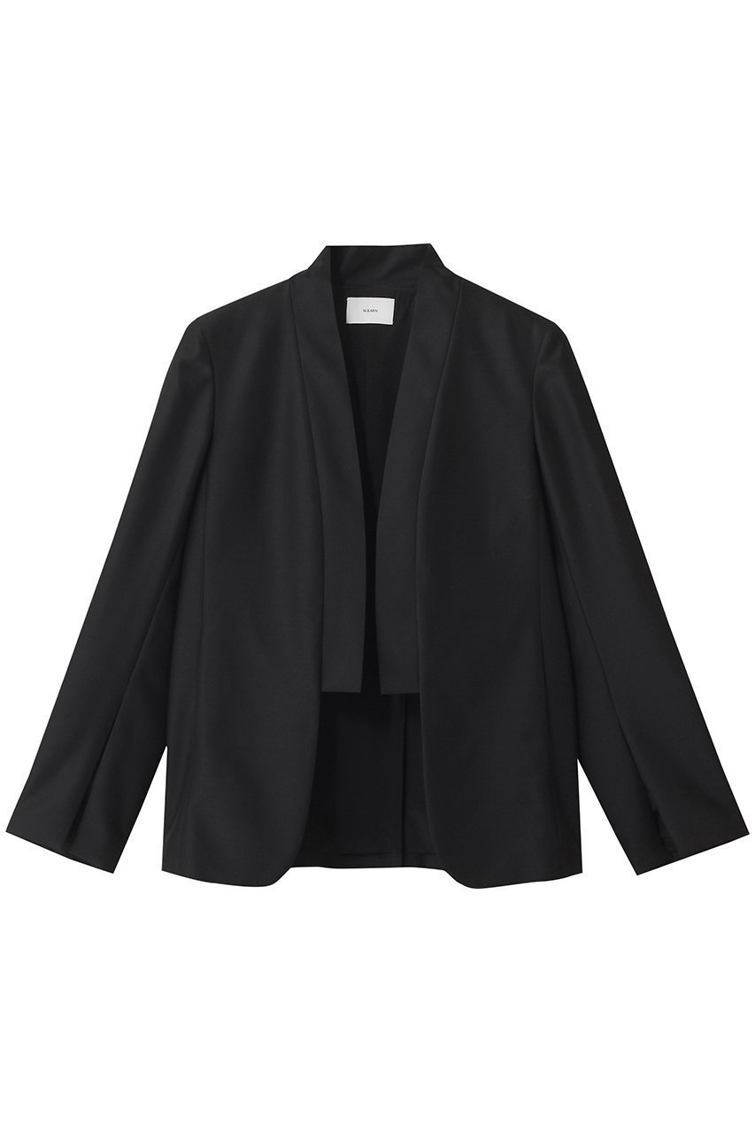 【セアン/SCEARN】のWOOL SILK ジャケット インテリア・キッズ・メンズ・レディースファッション・服の通販 founy(ファニー) 　ファッション　Fashion　レディースファッション　Fashion for Women　おすすめ　Recommended / Our Picks　なめらか　Smooth, Silky Texture　シルク　Silk, 100% Silk　ジャケット　Jacket, Outerwear　スリット　Slit, Slit Detail　モダン　Modern, Contemporary　Black|ID: prp329100004643592 ipo3291000000035357297