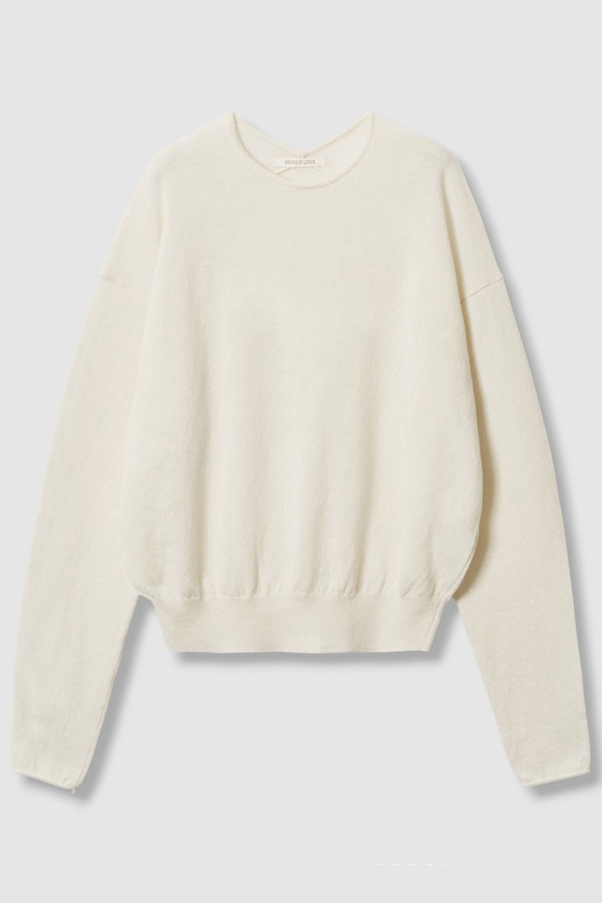 【ハウス オブ ロータス/HOUSE OF LOTUS】のカシミヤシルククルーネックプルオーバー インテリア・キッズ・メンズ・レディースファッション・服の通販 founy(ファニー) 　ファッション　Fashion　レディースファッション　Fashion for Women　トップス・カットソー　Cut & Sew Tops　ニット　Knit Tops & Sweaters　カジュアルプルオーバー・ニットトップス　Pullovers & Knit Tops / Casual Pullovers　2025年　2025　2025-2026秋冬・A/W　Autumn/Winter 2025–26 AW25–26　シルク　Silk, 100% Silk　シンプル　Simple, Minimal　エレガント 上品　Elegant　A/W・秋冬　Autumn/Winter　オフホワイト|ID: prp329100004643593 ipo3291000000033498196