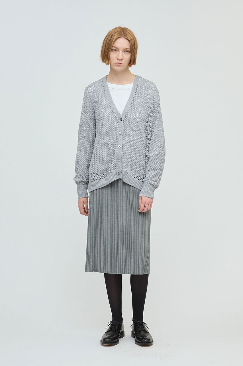 【ミズイロ インド/mizuiro ind】のメッシュVネックカーディガン 人気、トレンドファッション・服の通販 founy(ファニー) 　ファッション　Fashion　レディースファッション　Fashion for Women　トップス・カットソー　Cut & Sew Tops　ニット　Knit Tops & Sweaters　カーディガン・羽織り　Layered Style Cardigans　Vネックトップス　V-Neck Tops / V-Cut Neckline Shirts　カーディガン　Cardigan, Knitwear　シンプル　Simple, Minimal　メッシュ　Mesh, Net Fabric　other-6|ID: prp329100004643597 ipo3291000000036383613