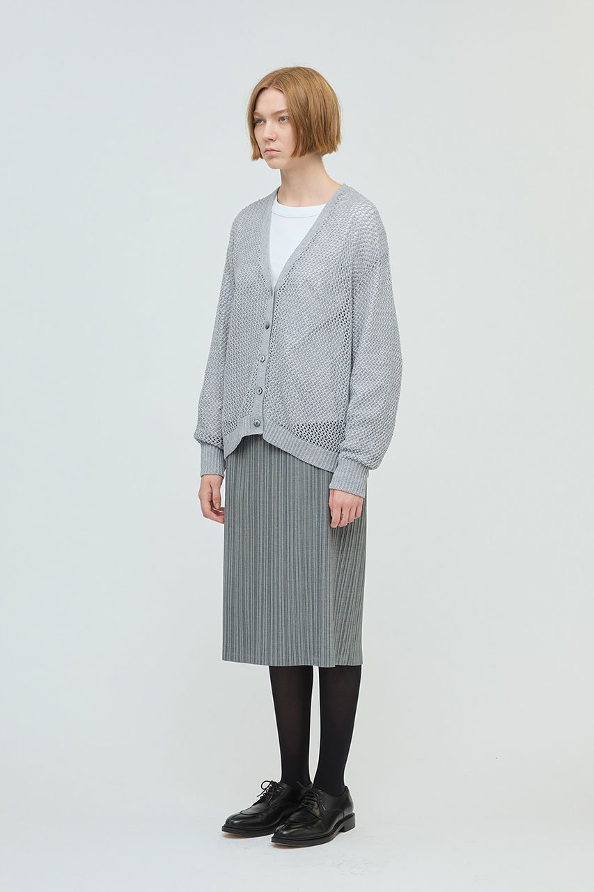 【ミズイロ インド/mizuiro ind】のメッシュVネックカーディガン 人気、トレンドファッション・服の通販 founy(ファニー) 　ファッション　Fashion　レディースファッション　Fashion for Women　トップス・カットソー　Cut & Sew Tops　ニット　Knit Tops & Sweaters　カーディガン・羽織り　Layered Style Cardigans　Vネックトップス　V-Neck Tops / V-Cut Neckline Shirts　カーディガン　Cardigan, Knitwear　シンプル　Simple, Minimal　メッシュ　Mesh, Net Fabric　other-7|ID: prp329100004643597 ipo3291000000036383614