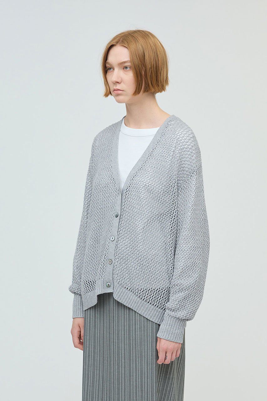 【ミズイロ インド/mizuiro ind】のメッシュVネックカーディガン 人気、トレンドファッション・服の通販 founy(ファニー) 　ファッション　Fashion　レディースファッション　Fashion for Women　トップス・カットソー　Cut & Sew Tops　ニット　Knit Tops & Sweaters　カーディガン・羽織り　Layered Style Cardigans　Vネックトップス　V-Neck Tops / V-Cut Neckline Shirts　カーディガン　Cardigan, Knitwear　シンプル　Simple, Minimal　メッシュ　Mesh, Net Fabric　other-8|ID: prp329100004643597 ipo3291000000036383615