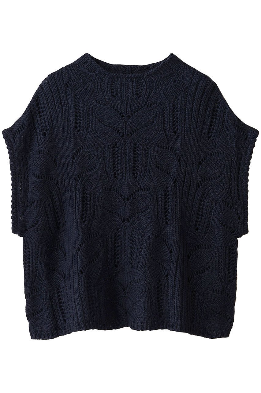 【ミズイロ インド/mizuiro ind】のsheer cable pattern vest ベスト インテリア・キッズ・メンズ・レディースファッション・服の通販 founy(ファニー) 　ファッション　Fashion　レディースファッション　Fashion for Women　トップス・カットソー　Cut & Sew Tops　ニット　Knit Tops & Sweaters　ベスト&ジレ / 重ね着スタイル　Vests & Gilets　カジュアルプルオーバー・ニットトップス　Pullovers & Knit Tops / Casual Pullovers　2025年　2025　2025-2026秋冬・A/W　Autumn/Winter 2025–26 AW25–26　ベスト　Vest, Waistcoat　ロング　Long, Long-Length　エレガント 上品　Elegant　A/W・秋冬　Autumn/Winter　navy|ID: prp329100004643598 ipo3291000000033498231