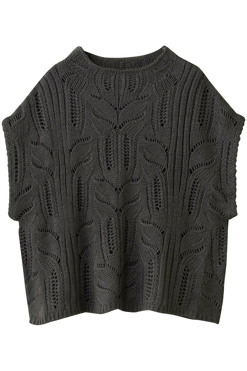 【ミズイロ インド/mizuiro ind】のsheer cable pattern vest ベスト インテリア・キッズ・メンズ・レディースファッション・服の通販 founy(ファニー) 　ファッション　Fashion　レディースファッション　Fashion for Women　トップス・カットソー　Cut & Sew Tops　ニット　Knit Tops & Sweaters　ベスト&ジレ / 重ね着スタイル　Vests & Gilets　カジュアルプルオーバー・ニットトップス　Pullovers & Knit Tops / Casual Pullovers　2025年　2025　2025-2026秋冬・A/W　Autumn/Winter 2025–26 AW25–26　ベスト　Vest, Waistcoat　ロング　Long, Long-Length　エレガント 上品　Elegant　A/W・秋冬　Autumn/Winter　c.gray|ID: prp329100004643598 ipo3291000000033498232