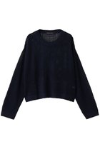 【ミズイロ インド/mizuiro ind】のmesh crew neck P/O プルオーバー navy|ID:prp329100004643599