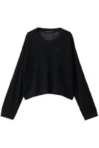 【ミズイロ インド/mizuiro ind】のメッシュクルーネックプルオーバー black|ID: prp329100004643599 ipo3291000000037237081