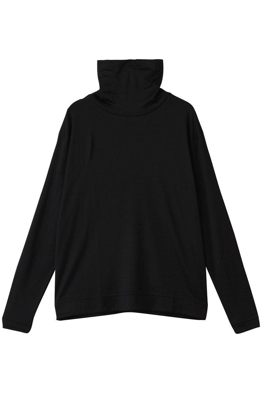 【スローン/SLOANE】のウール天竺 ニットタートルネック長袖Tシャツ インテリア・キッズ・メンズ・レディースファッション・服の通販 founy(ファニー) 　ファッション　Fashion　レディースファッション　Fashion for Women　トップス・カットソー　Cut & Sew Tops　ニット　Knit Tops & Sweaters　シャツ・ブラウス・オフィスカジュアル　Elegant Blouses & Button-Ups　ロングTシャツ・Tシャツ　Longline T-Shirts & Tees　カジュアルプルオーバー・ニットトップス　Pullovers & Knit Tops / Casual Pullovers　タートルネック・ハイネックトップス　Turtlenecks & High-Neck Tops　2025年　2025　2025-2026秋冬・A/W　Autumn/Winter 2025–26 AW25–26　なめらか　Smooth, Silky Texture　インナー　Innerwear　ストレッチ　Stretch, Stretchy Fabric　タートルネック　Turtleneck, High Neck　フィット　Fit, Slim Fit　A/W・秋冬　Autumn/Winter　長袖　Long Sleeve, Full Sleeve　ブラック|ID: prp329100004643600 ipo3291000000033498247
