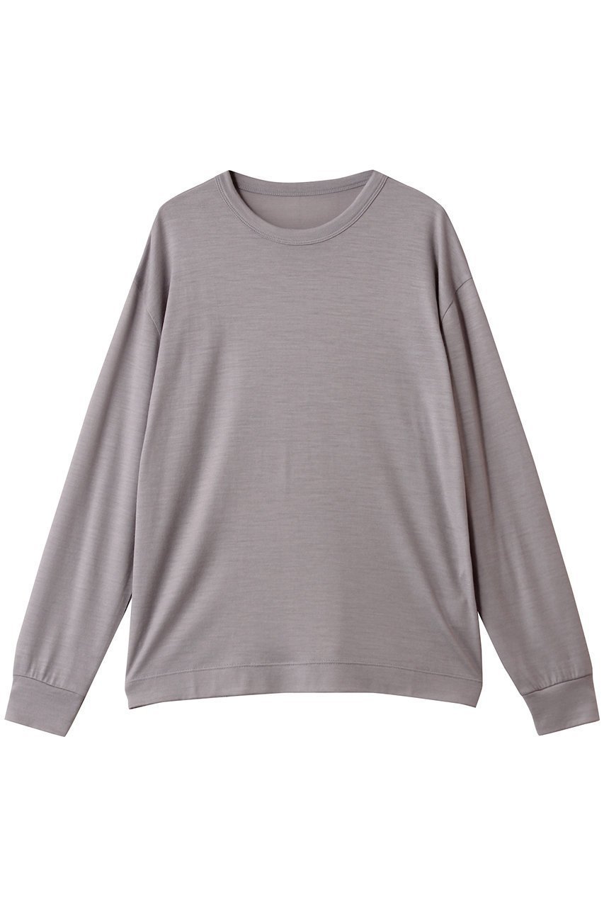 【スローン/SLOANE】の【UNISEX】ウール天竺 ニット長袖Tシャツ インテリア・キッズ・メンズ・レディースファッション・服の通販 founy(ファニー) 　ファッション　Fashion　レディースファッション　Fashion for Women　トップス・カットソー　Cut & Sew Tops　ニット　Knit Tops & Sweaters　シャツ・ブラウス・オフィスカジュアル　Elegant Blouses & Button-Ups　ロングTシャツ・Tシャツ　Longline T-Shirts & Tees　カジュアルプルオーバー・ニットトップス　Pullovers & Knit Tops / Casual Pullovers　2025年　2025　2025-2026秋冬・A/W　Autumn/Winter 2025–26 AW25–26　ユニセックス　Unisex, Genderless　なめらか　Smooth, Silky Texture　インナー　Innerwear　カフス　Cuff Design　シンプル　Simple, Minimal　ストレッチ　Stretch, Stretchy Fabric　A/W・秋冬　Autumn/Winter　長袖　Long Sleeve, Full Sleeve　ライトグレー|ID: prp329100004643601 ipo3291000000033498254