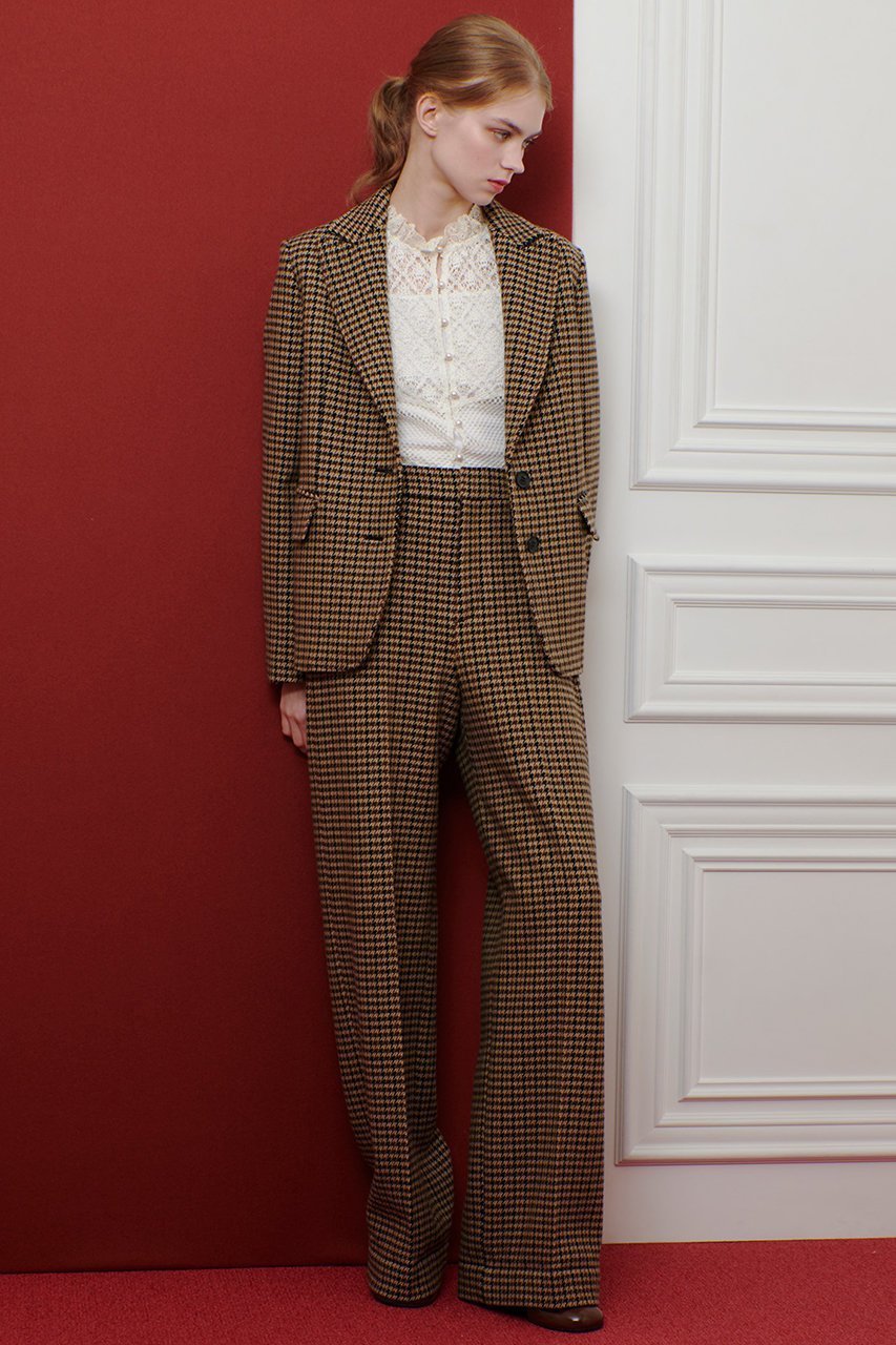 【アルアバイル/allureville】の【LOULOU WILLOUGHBY】ガンクラブチェックワイドパンツ 人気、トレンドファッション・服の通販 founy(ファニー) 　ファッション　Fashion　レディースファッション　Fashion for Women　パンツ　Pants & Trousers　2025年　2025　2025-2026秋冬・A/W　Autumn/Winter 2025–26 AW25–26　ジャケット　Jacket, Outerwear　セットアップ　Set-Up, Coordinated Outfit　チェック　Check, Plaid, Tartan　トレンド　Trend, Trending Now　フェミニン　Feminine, Girly　マニッシュ　Mannish, Boyish　ワイド　Wide, Wide Fit　A/W・秋冬　Autumn/Winter　other-8|ID: prp329100004643618 ipo3291000000033498394