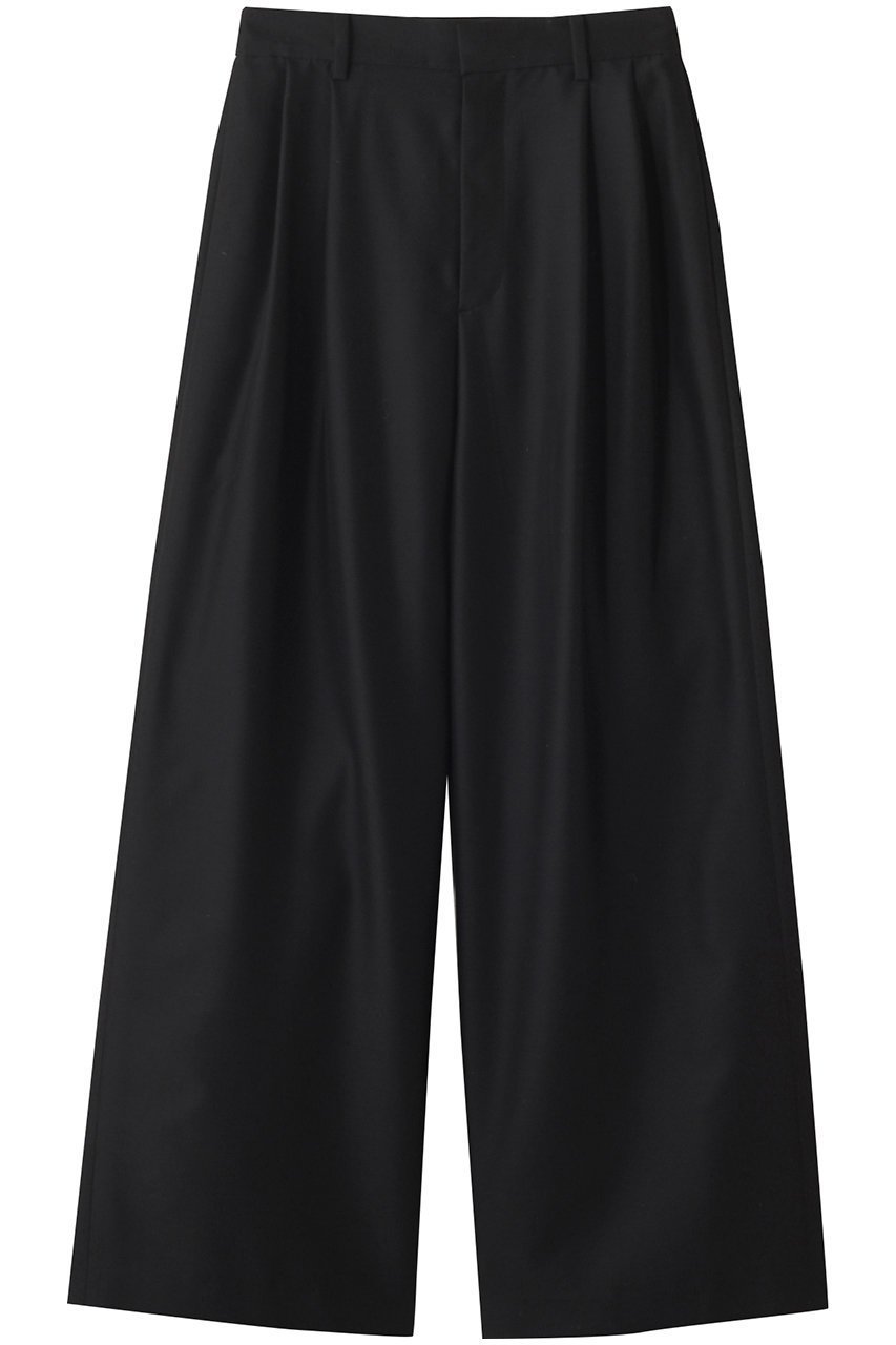 【セアン/SCEARN】のWOOL SILK パンツ インテリア・キッズ・メンズ・レディースファッション・服の通販 founy(ファニー) ファッション Fashion レディースファッション Fashion for Women パンツ Pants & Trousers なめらか Smooth, Silky Texture カットソー Cut and Sewn Top シルク Silk, 100% Silk ストレート Straight, Straight Cut リラックス Relax, Relaxed Fit エレガント 上品 Elegant Black|ID: prp329100004643620 ipo3291000000036897050