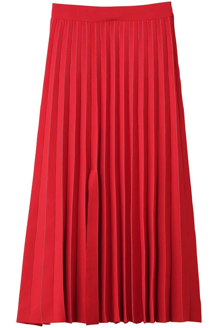 【アルアバイル/allureville】のソウバリシアーコンビプリーツスカート インテリア・キッズ・メンズ・レディースファッション・服の通販 founy(ファニー) 　ファッション　Fashion　レディースファッション　Fashion for Women　スカート　Skirts　プリーツスカート / 上品フェミニンスタイル　Pleated Skirts　ロングスカート　Long Skirts / Maxi & Midi Skirts　コンビ　Combo, Combination Style　ストライプ　Stripe, Striped Pattern　プリーツ　Pleats, Pleated　ペチコート　Petticoat, Underskirt　ロング　Long, Long-Length　エレガント 上品　Elegant　レッド|ID: prp329100004643625 ipo3291000000033927656