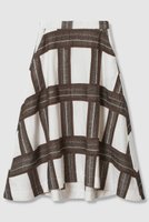 【ハウス オブ ロータス/HOUSE OF LOTUS】のジオメトリックエンブロイダリースカート 人気、トレンドファッション・服の通販 founy(ファニー) ファッション Fashion レディースファッション Fashion for Women スカート Skirts ロングスカート Long Skirts / Maxi & Midi Skirts インド Indian Textile ジャカード／ジャガード Jacquard, Woven Pattern チェック Check, Plaid, Tartan パターン Pattern, Design Print フレア Flare, Flared フロント Front, Front Design ロング Long, Long-Length エレガント 上品 Elegant 台形 A-Line, Trapezoid Shape |ID:prp329100004643628