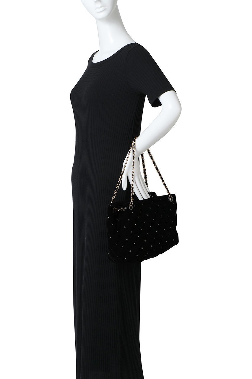 【マリュス/MALUS】の【ELLE SHOP限定】2WAY ベルベット ショルダーバッグ 人気、トレンドファッション・服の通販 founy(ファニー) 　ファッション　Fashion　レディースファッション　Fashion for Women　バッグ　Bags　2025年　2025　2025-2026秋冬・A/W　Autumn/Winter 2025–26 AW25–26　チェーン　Chain, Chain Strap　パーティ　Party, Party Style　ベルベット　Velvet, Velvety　リュクス　Luxury, Elegant, High-End, Chic　A/W・秋冬　Autumn/Winter　other-3|ID: prp329100004644390 ipo3291000000033510101
