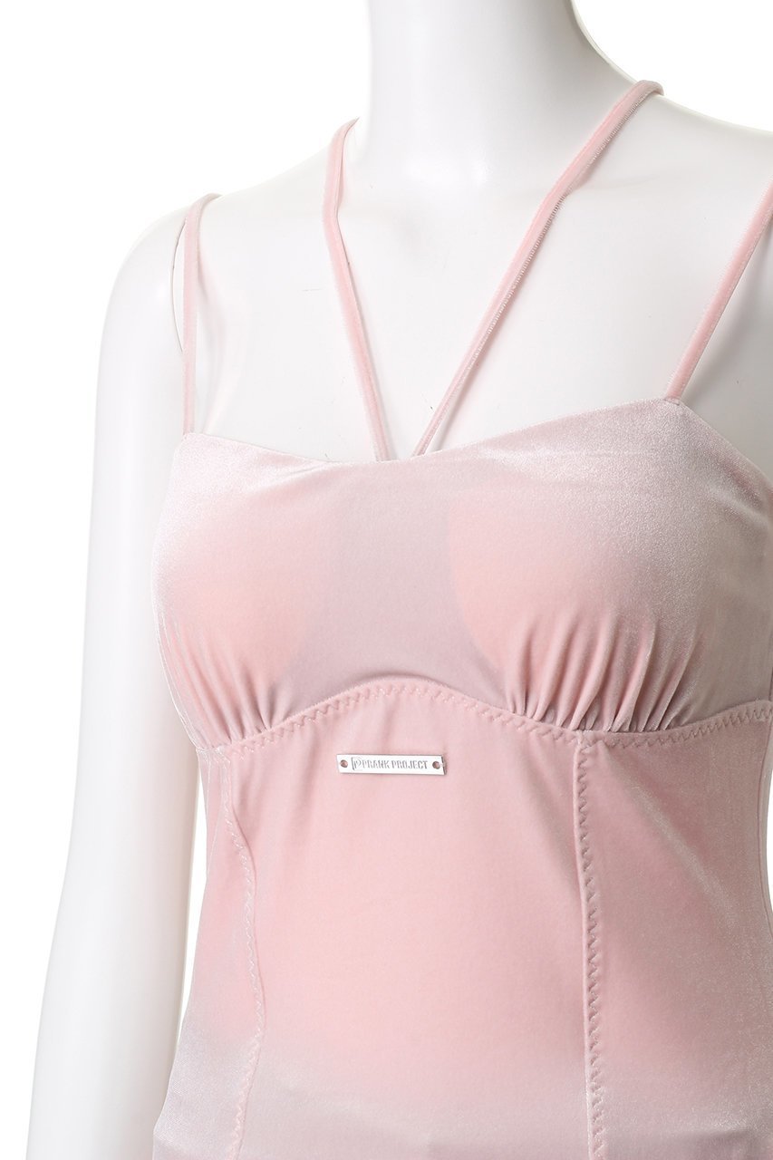 【プランク プロジェクト/PRANK PROJECT】のベロアカップインキャミ / Velour Cup-in Camisole 人気、トレンドファッション・服の通販 founy(ファニー) 　ファッション　Fashion　レディースファッション　Fashion for Women　トップス・カットソー　Cut & Sew Tops　キャミソール&ノースリーブ　Camisoles & Sleeveless Tops　シャツ・ブラウス・オフィスカジュアル　Elegant Blouses & Button-Ups　ロングTシャツ・Tシャツ　Longline T-Shirts & Tees　カットソー・ベーシックTシャツ　Cut-and-Sewn Tops / Stretch Tees & Basics　ベロアトップス　Velour Tops / Velvet-Look Items　2025年　2025　2025-2026秋冬・A/W　Autumn/Winter 2025–26 AW25–26　おすすめ　Recommended / Our Picks　インナー　Innerwear　カーディガン　Cardigan, Knitwear　キャミソール　Camisole, Spaghetti Strap Top　ジャケット　Jacket, Outerwear　タンク　Tank Top, Sleeveless Top　ベロア　Velour, Soft Velvet　A/W・秋冬　Autumn/Winter　other-5|ID: prp329100004644401 ipo3291000000033510185