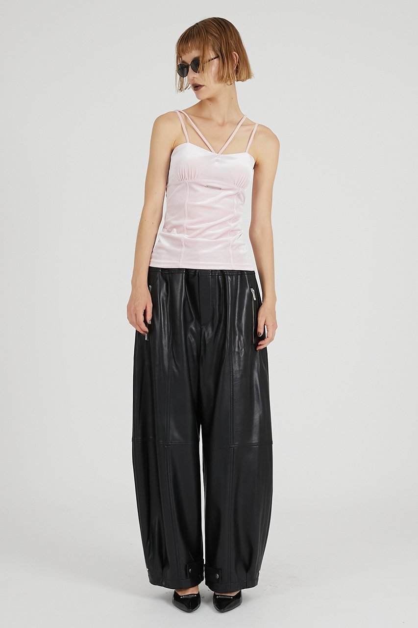 【プランク プロジェクト/PRANK PROJECT】のベロアカップインキャミ / Velour Cup-in Camisole 人気、トレンドファッション・服の通販 founy(ファニー) 　ファッション　Fashion　レディースファッション　Fashion for Women　トップス・カットソー　Cut & Sew Tops　キャミソール&ノースリーブ　Camisoles & Sleeveless Tops　シャツ・ブラウス・オフィスカジュアル　Elegant Blouses & Button-Ups　ロングTシャツ・Tシャツ　Longline T-Shirts & Tees　カットソー・ベーシックTシャツ　Cut-and-Sewn Tops / Stretch Tees & Basics　ベロアトップス　Velour Tops / Velvet-Look Items　2025年　2025　2025-2026秋冬・A/W　Autumn/Winter 2025–26 AW25–26　おすすめ　Recommended / Our Picks　インナー　Innerwear　カーディガン　Cardigan, Knitwear　キャミソール　Camisole, Spaghetti Strap Top　ジャケット　Jacket, Outerwear　タンク　Tank Top, Sleeveless Top　ベロア　Velour, Soft Velvet　A/W・秋冬　Autumn/Winter　other-8|ID: prp329100004644401 ipo3291000000033510188