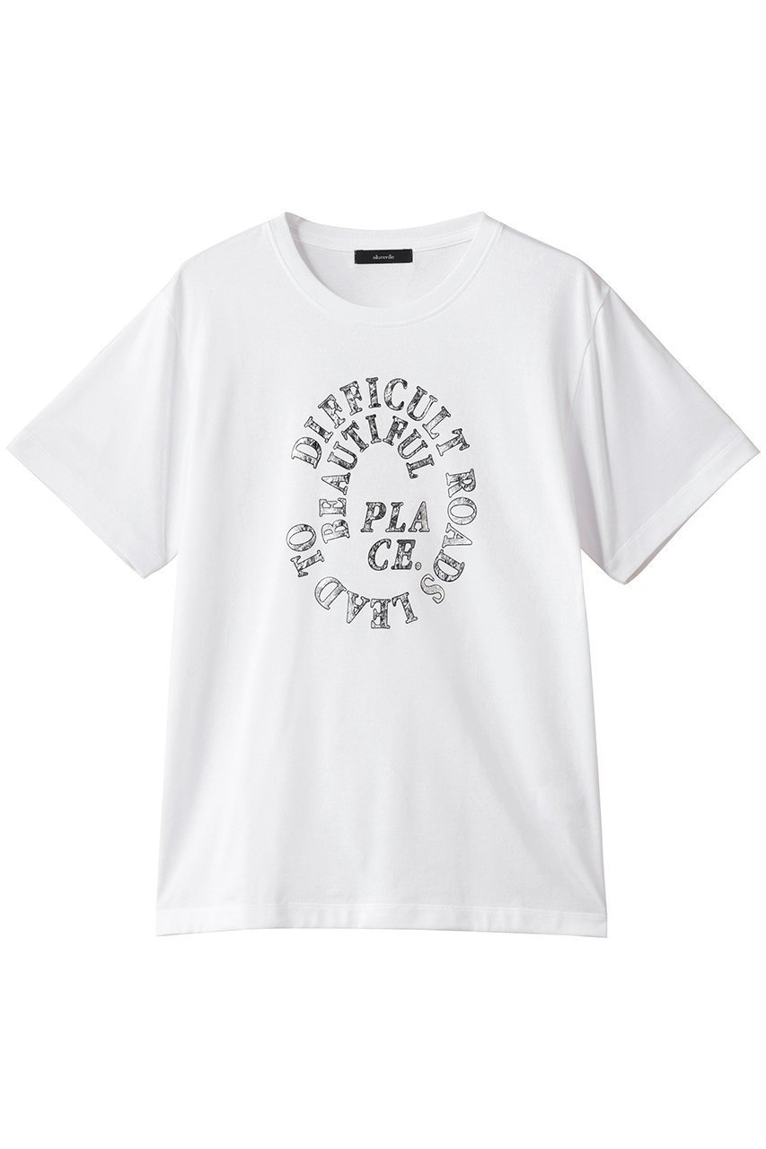 【アルアバイル/allureville】のクラッキング箔ロゴT インテリア・キッズ・メンズ・レディースファッション・服の通販 founy(ファニー) 　ファッション　Fashion　レディースファッション　Fashion for Women　トップス・カットソー　Cut & Sew Tops　シャツ・ブラウス・オフィスカジュアル　Elegant Blouses & Button-Ups　ロングTシャツ・Tシャツ　Longline T-Shirts & Tees　カットソー・ベーシックTシャツ　Cut-and-Sewn Tops / Stretch Tees & Basics　ショート　Short, Short Length　スリーブ　Sleeve, Long Sleeve / Short Sleeve　プリント　Print, Printed Pattern　ランダム　Random, Irregular　半袖　Short Sleeve, Half Sleeve　シルバー|ID: prp329100004644402 ipo3291000000036064083