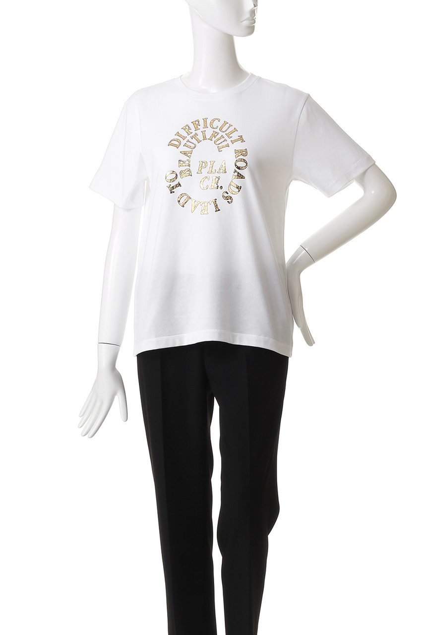 【アルアバイル/allureville】のクラッキング箔ロゴT 人気、トレンドファッション・服の通販 founy(ファニー) 　ファッション　Fashion　レディースファッション　Fashion for Women　トップス・カットソー　Cut & Sew Tops　シャツ・ブラウス・オフィスカジュアル　Elegant Blouses & Button-Ups　ロングTシャツ・Tシャツ　Longline T-Shirts & Tees　カットソー・ベーシックTシャツ　Cut-and-Sewn Tops / Stretch Tees & Basics　ショート　Short, Short Length　スリーブ　Sleeve, Long Sleeve / Short Sleeve　プリント　Print, Printed Pattern　ランダム　Random, Irregular　半袖　Short Sleeve, Half Sleeve　other-2|ID: prp329100004644402 ipo3291000000036064084