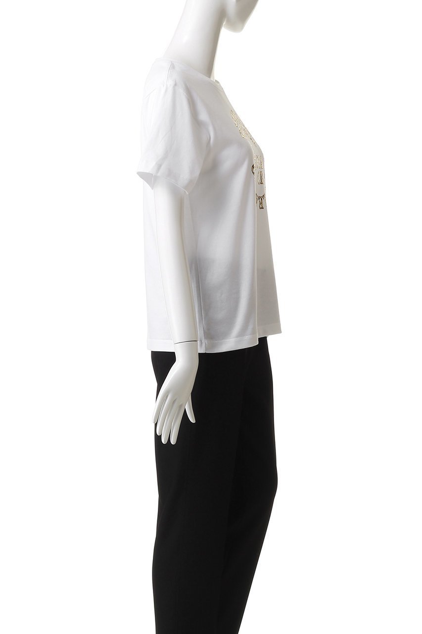 【アルアバイル/allureville】のクラッキング箔ロゴT 人気、トレンドファッション・服の通販 founy(ファニー) 　ファッション　Fashion　レディースファッション　Fashion for Women　トップス・カットソー　Cut & Sew Tops　シャツ・ブラウス・オフィスカジュアル　Elegant Blouses & Button-Ups　ロングTシャツ・Tシャツ　Longline T-Shirts & Tees　カットソー・ベーシックTシャツ　Cut-and-Sewn Tops / Stretch Tees & Basics　ショート　Short, Short Length　スリーブ　Sleeve, Long Sleeve / Short Sleeve　プリント　Print, Printed Pattern　ランダム　Random, Irregular　半袖　Short Sleeve, Half Sleeve　other-3|ID: prp329100004644402 ipo3291000000036064085