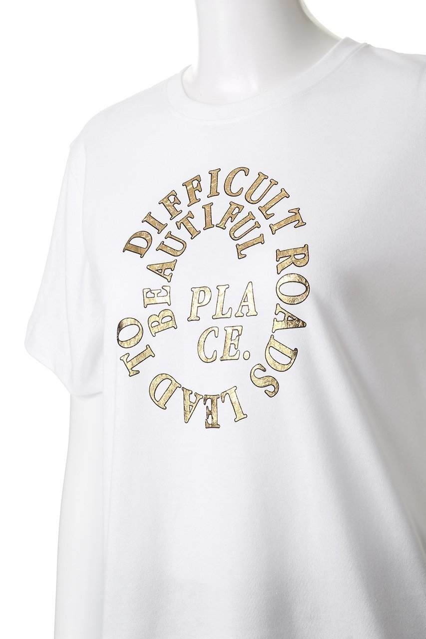 【アルアバイル/allureville】のクラッキング箔ロゴT 人気、トレンドファッション・服の通販 founy(ファニー) 　ファッション　Fashion　レディースファッション　Fashion for Women　トップス・カットソー　Cut & Sew Tops　シャツ・ブラウス・オフィスカジュアル　Elegant Blouses & Button-Ups　ロングTシャツ・Tシャツ　Longline T-Shirts & Tees　カットソー・ベーシックTシャツ　Cut-and-Sewn Tops / Stretch Tees & Basics　ショート　Short, Short Length　スリーブ　Sleeve, Long Sleeve / Short Sleeve　プリント　Print, Printed Pattern　ランダム　Random, Irregular　半袖　Short Sleeve, Half Sleeve　other-5|ID: prp329100004644402 ipo3291000000036064087