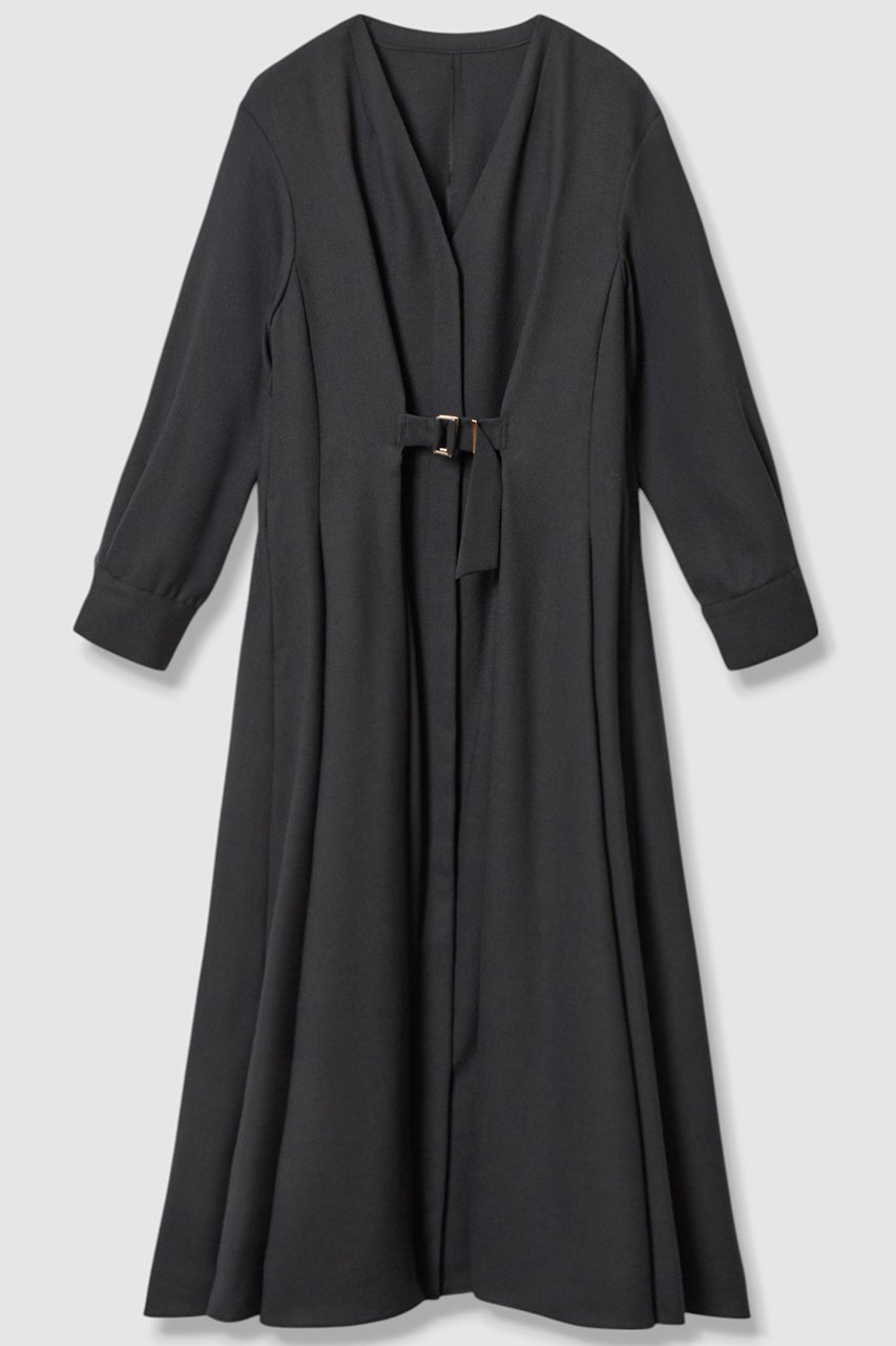 【アナイ/ANAYI】のウールジョーゼットフロントタック ワンピース インテリア・キッズ・メンズ・レディースファッション・服の通販 founy(ファニー) 　ファッション　Fashion　レディースファッション　Fashion for Women　ワンピース　Dresses　チュニック　Tunic Tops & Dresses　カフス　Cuff Design　シルク　Silk, 100% Silk　ジョーゼット　Georgette, Semi-Sheer Fabric　チュニック　Tunic, Long Top　デコルテ　Décolleté, Neckline　フレア　Flare, Flared　ペチコート　Petticoat, Underskirt　メタル　Metal, Metal Parts　ロング　Long, Long-Length　A/W・秋冬　Autumn/Winter　2025年　2025　2025-2026秋冬・A/W　Autumn/Winter 2025–26 AW25–26　ネイビー|ID: prp329100004644403 ipo3291000000033510200