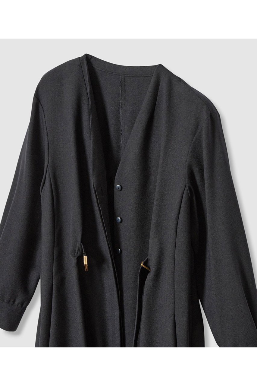 【アナイ/ANAYI】のウールジョーゼットフロントタック ワンピース 人気、トレンドファッション・服の通販 founy(ファニー) 　ファッション　Fashion　レディースファッション　Fashion for Women　ワンピース　Dresses　チュニック　Tunic Tops & Dresses　カフス　Cuff Design　シルク　Silk, 100% Silk　ジョーゼット　Georgette, Semi-Sheer Fabric　チュニック　Tunic, Long Top　デコルテ　Décolleté, Neckline　フレア　Flare, Flared　ペチコート　Petticoat, Underskirt　メタル　Metal, Metal Parts　ロング　Long, Long-Length　A/W・秋冬　Autumn/Winter　2025年　2025　2025-2026秋冬・A/W　Autumn/Winter 2025–26 AW25–26　other-3|ID: prp329100004644403 ipo3291000000033510202