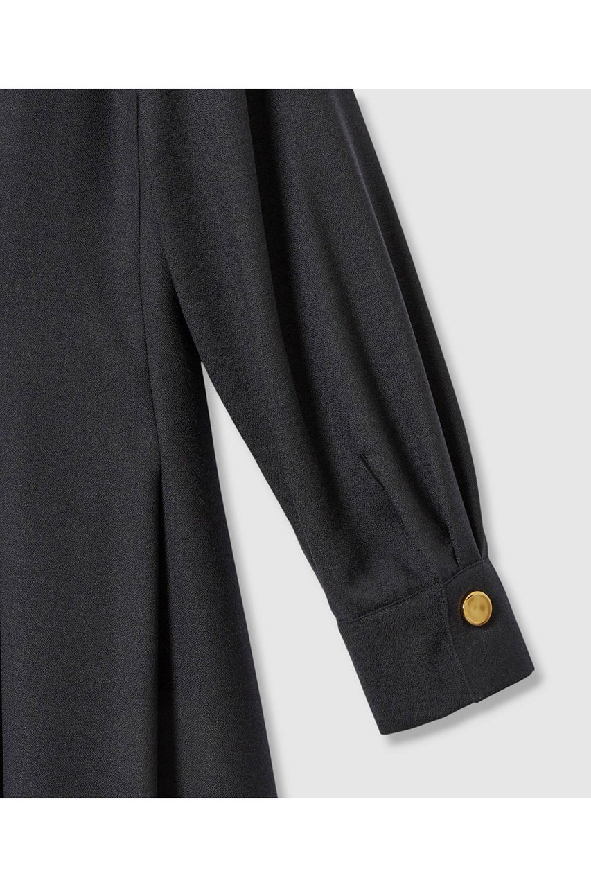 【アナイ/ANAYI】のウールジョーゼットフロントタック ワンピース 人気、トレンドファッション・服の通販 founy(ファニー) 　ファッション　Fashion　レディースファッション　Fashion for Women　ワンピース　Dresses　チュニック　Tunic Tops & Dresses　カフス　Cuff Design　シルク　Silk, 100% Silk　ジョーゼット　Georgette, Semi-Sheer Fabric　チュニック　Tunic, Long Top　デコルテ　Décolleté, Neckline　フレア　Flare, Flared　ペチコート　Petticoat, Underskirt　メタル　Metal, Metal Parts　ロング　Long, Long-Length　A/W・秋冬　Autumn/Winter　2025年　2025　2025-2026秋冬・A/W　Autumn/Winter 2025–26 AW25–26　other-6|ID: prp329100004644403 ipo3291000000033510205