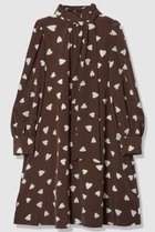 【アルアバイル/allureville】の【LOULOU WILLOUGHBY】デシンハートプリントフラッパーワンピース ブラウン|ID:prp329100004644407