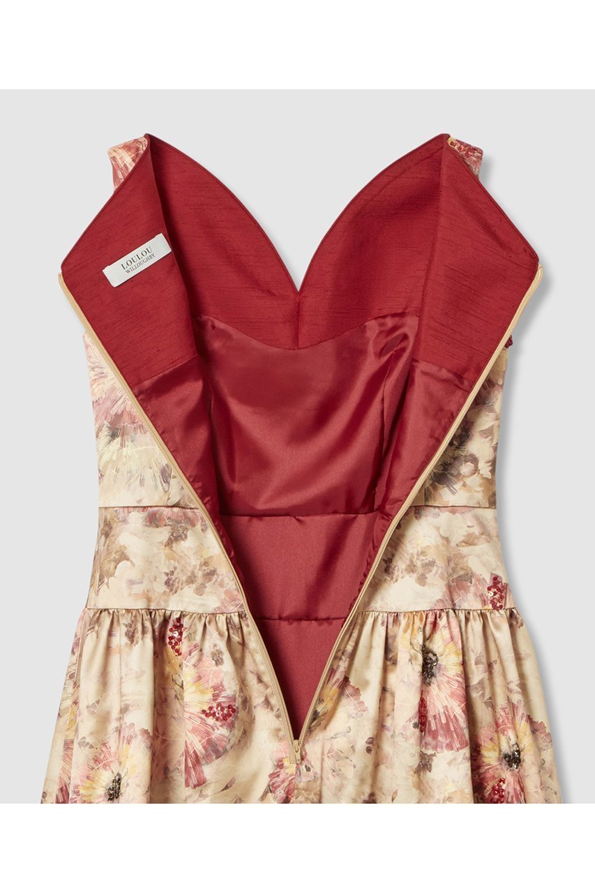 【アルアバイル/allureville】の【LOULOU WILLOUGHBY】BHARAT SILKハートネックワンピース 人気、トレンドファッション・服の通販 founy(ファニー) 　ファッション　Fashion　レディースファッション　Fashion for Women　ワンピース　Dresses　チュニック　Tunic Tops & Dresses　インド　Indian Textile　サテン　Satin, Glossy Fabric　スパンコール　Sequins, Sequin Embellishment　チュニック　Tunic, Long Top　パイピング　Piping, Trim Design　ロング　Long, Long-Length　other-4|ID: prp329100004644409 ipo3291000000035723582