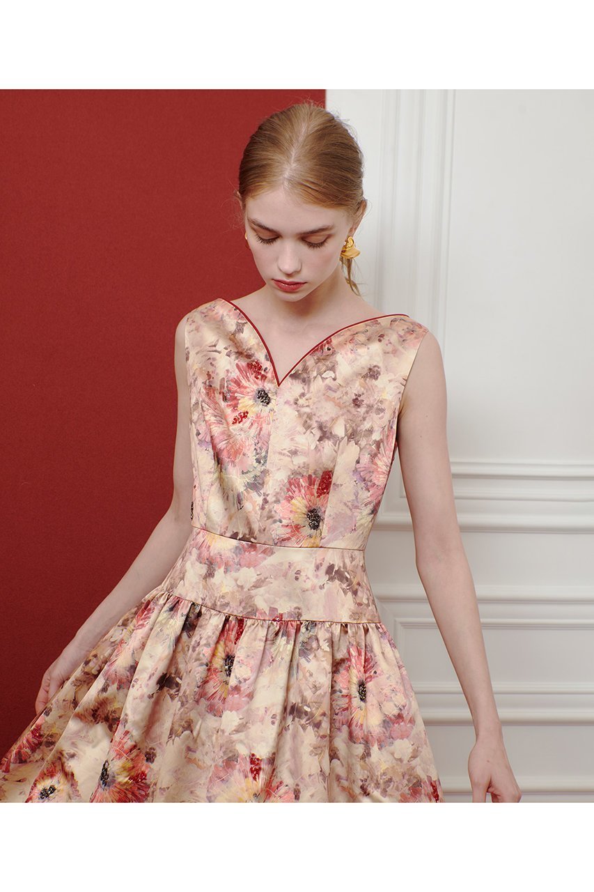 【アルアバイル/allureville】の【LOULOU WILLOUGHBY】BHARAT SILKハートネックワンピース 人気、トレンドファッション・服の通販 founy(ファニー) 　ファッション　Fashion　レディースファッション　Fashion for Women　ワンピース　Dresses　チュニック　Tunic Tops & Dresses　インド　Indian Textile　サテン　Satin, Glossy Fabric　スパンコール　Sequins, Sequin Embellishment　チュニック　Tunic, Long Top　パイピング　Piping, Trim Design　ロング　Long, Long-Length　other-7|ID: prp329100004644409 ipo3291000000035723588