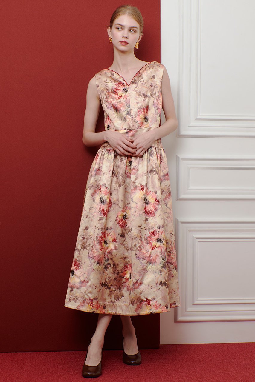 【アルアバイル/allureville】の【LOULOU WILLOUGHBY】BHARAT SILKハートネックワンピース 人気、トレンドファッション・服の通販 founy(ファニー) 　ファッション　Fashion　レディースファッション　Fashion for Women　ワンピース　Dresses　チュニック　Tunic Tops & Dresses　インド　Indian Textile　サテン　Satin, Glossy Fabric　スパンコール　Sequins, Sequin Embellishment　チュニック　Tunic, Long Top　パイピング　Piping, Trim Design　ロング　Long, Long-Length　other-8|ID: prp329100004644409 ipo3291000000035723590