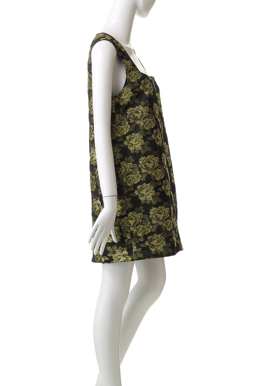 【アルアバイル/allureville】の【GANNI】JQ MINI DRESS 人気、トレンドファッション・服の通販 founy(ファニー) 　ファッション　Fashion　レディースファッション　Fashion for Women　ワンピース　Dresses　フォーマル・パーティードレス・結婚式用ドレス　Elegant & Casual Dresses　チュニック　Tunic Tops & Dresses　2025年　2025　2025-2026秋冬・A/W　Autumn/Winter 2025–26 AW25–26　スクエア　Square, Square Shape　チュニック　Tunic, Long Top　フラワー　Flower, Floral　プリント　Print, Printed Pattern　台形　A-Line, Trapezoid Shape　A/W・秋冬　Autumn/Winter　other-3|ID: prp329100004644410 ipo3291000000033510255