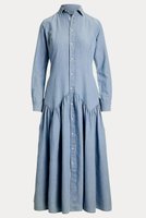 【ラルフローレン/RALPH LAUREN】の【POLO RALPH LAUREN】コットンリネン シャンブレー シャツドレス 人気、トレンドファッション・服の通販 founy(ファニー) ファッション Fashion レディースファッション Fashion for Women ワンピース Dresses フォーマル・パーティードレス・結婚式用ドレス Elegant & Casual Dresses チュニック Tunic Tops & Dresses クラシック Classic, Timeless Style シャンブレー Chambray, Denim-Like Fabric シャーリング Shirring, Ruched チュニック Tunic, Long Top ドレス Dress, One-Piece ヨーク Yoke, Yoke Design リネン Linen, Linen Fabric ロング Long, Long-Length |ID:prp329100004644414